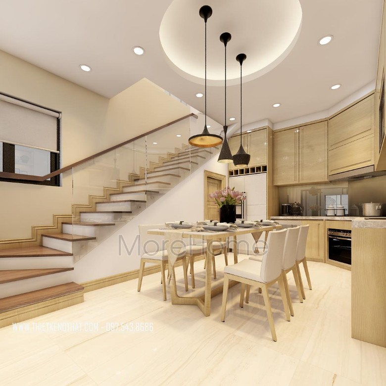 Cầu thang kính cường lực đẹp